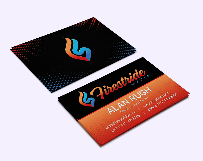 Firestride Media Business Cards Mockup
